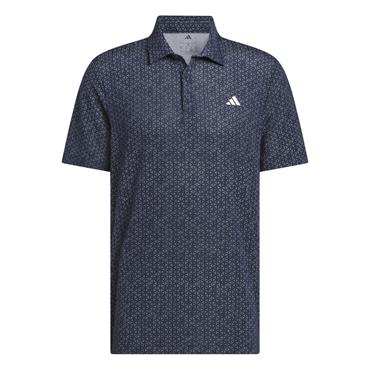 adidas Gents Ultimate365 Mesh Print CLIMACOOL Polo Shirt Collegiate Navy - White