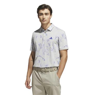 adidas Gents Ultimate 365 Mesh Climacool Polo Shirt Short Sleeve Frozen Lemon