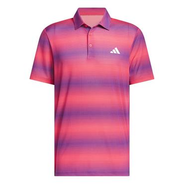 adidas Gents Ultimate 365 Mesh Climacool Polo Shirt Short Sleeve Pure Turbo
