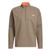 adidas Gents Ultimate365 Durbale Water Repellent Wind 1/4 Zip Sweatshirt Khaki Six - Solar Turbo