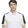 adidas Gents Beyond The Course Vent Twistknit Polo Shirt Short Sleeve White - Frozen Lemon