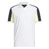 adidas Gents Beyond The Course Vent Twistknit Polo Shirt Short Sleeve White - Frozen Lemon