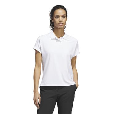 adidas Ladies Ultimate365 Butterspun Loose Short Sleeve Polo Shirt White