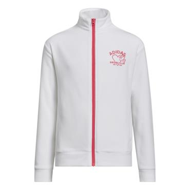 adidas Girls Full Zip Birdies Club Fleece Jacket White