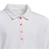 adidas Girls Climacool Long Sleeve Polo Shirt White