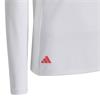 adidas Girls Climacool Long Sleeve Polo Shirt White