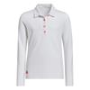 adidas Girls Climacool Long Sleeve Polo Shirt White