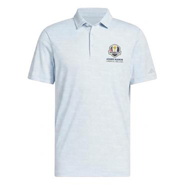 adidas Gents Ryder Cup 2027 Ultimate 365 Jacquard Polo Shirt Crystal Sky