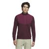 adidas Gents Ultimate365+Course Control Hybrid 1/4 Zip Sweatshirt Maroon