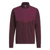 adidas Gents Ultimate365+Course Control Hybrid 1/4 Zip Sweatshirt Maroon
