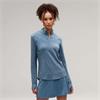 Zero Restriction Ladies Renae Zip Mock Blue Smoke