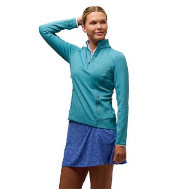Zero Restriction Ladies Renae Zip Mock Laguna