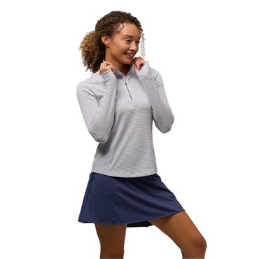 Zero Restriction Ladies Renae Zip Mock Serenity