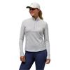 Zero Restriction Ladies Renae Zip Mock White - Neptune