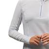 Zero Restriction Ladies Renae Zip Mock White - Neptune