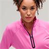 Zero Restriction Ladies Lea Zip Mock Top Pink Pop