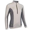 Glenmuir Ladies Carina Zip Neck Shaped Panel Performance Midlayer Linen Mosaic