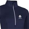 Glenmuir Ladies Carina Official Ryder Cup 2027 Zip Neck Panel Performance Midlayer Navy