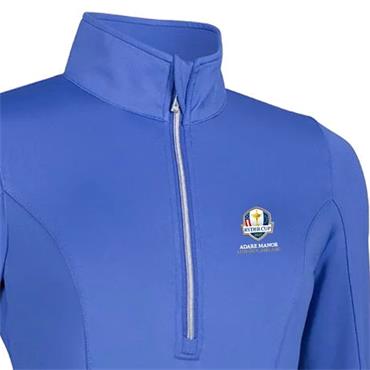 Glenmuir Ladies Carina Official Ryder Cup 2027 Zip Neck Panel Performance Midlayer Tahiti