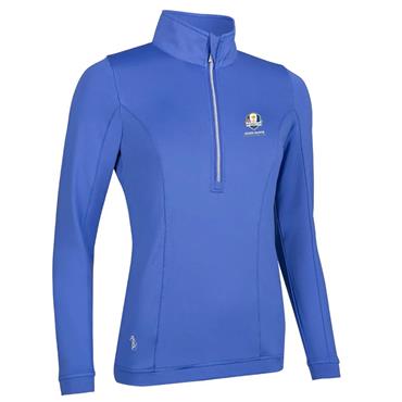Glenmuir Ladies Carina Official Ryder Cup 2027 Zip Neck Panel Performance Midlayer Tahiti