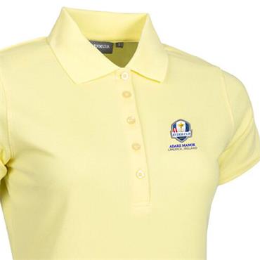 Glenmuir Ladies Paloma Official Ryder Cup 2027 Performance Pique Polo Shirt Light Yellow