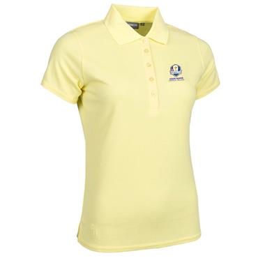 Glenmuir Ladies Paloma Official Ryder Cup 2027 Performance Pique Polo Shirt Light Yellow