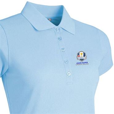 Glenmuir Ladies Paloma Official Ryder Cup 2027 Performance Pique Polo Shirt Paradise