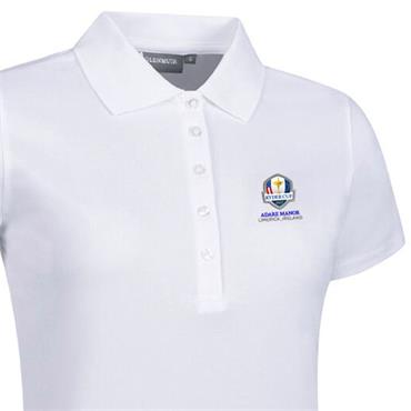 Glenmuir Ladies Paloma Official Ryder Cup 2027 Performance Pique Polo Shirt White