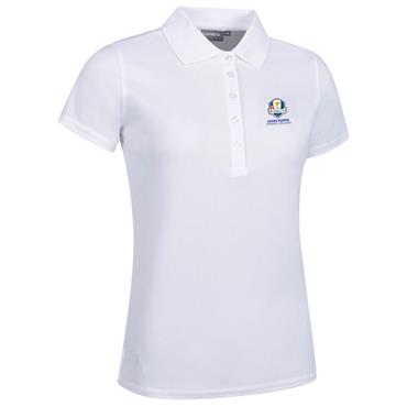 Glenmuir Ladies Paloma Official Ryder Cup 2027 Performance Pique Polo Shirt White