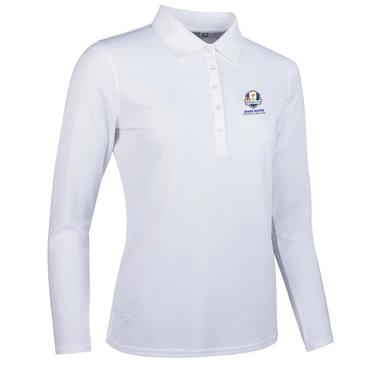 Glenmuir Ladies Misha Official Ryder Cup 2027 Long Sleeve Performance Polo Shirt White