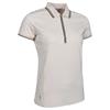 Glenmuir Ladies Stella Mesh Panel Performance Polo Shirt Linen - Black
