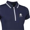 Glenmuir Ladies Stella Official Ryder Cup 2027 Mesh Panel Performance Polo Shirt Navy - White