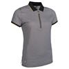 Glenmuir Ladies Amelia Zip Neck Print Polo Shirt Linen - Black Mosaic - Gold