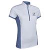 Glenmuir Ladies Maisie Official Ryder Cup 2027 Printed Panel Zip Polo Shirt White - Tahiti Mosaic 