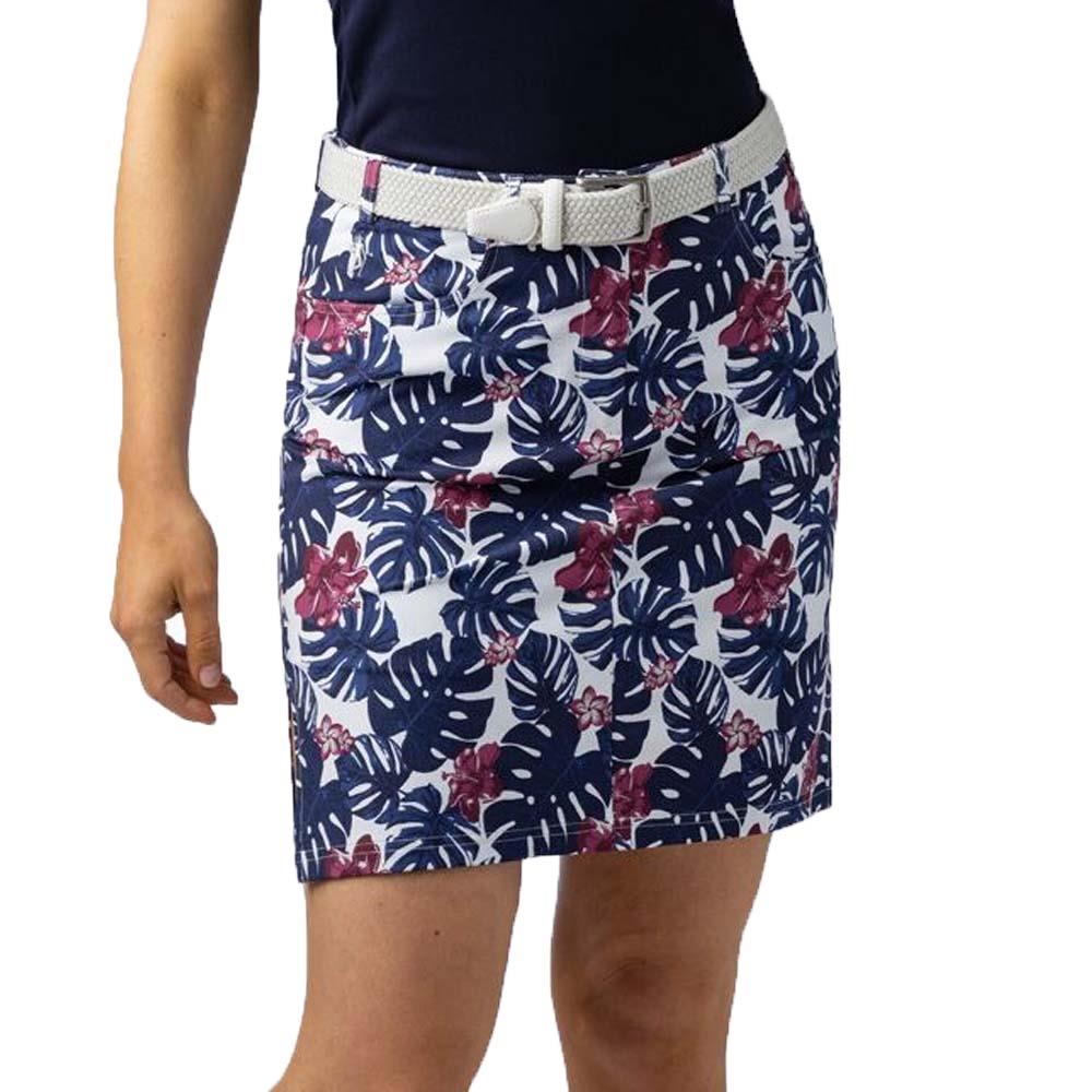 Glenmuir Ladies Alma Lightweight Stretch Performance Skort Navy Tropic Print
