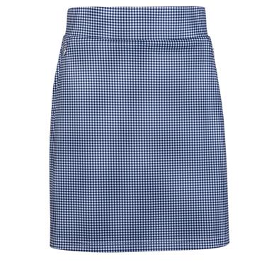 Glenmuir Ladies Emeli Lightweight Stretch Performance Skort 19.5" Navy - White Gingham