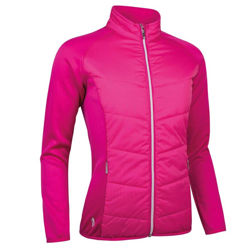 Glenmuir Ladies Madison Padded Jacket Magenta Silver Golf Store