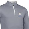 Glenmuir Gents Wick Official Ryder Cup 2027 Zip Neck Midlayer Light Grey Marl - White
