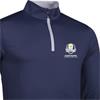 Glenmuir Gents Wick Official Ryder Cup 2027 Zip Neck Midlayer Navy - Light Grey