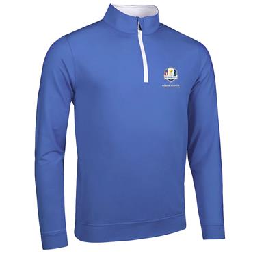 Glenmuir Gents Wick Zip Neck Ryder Cup 27 Midlayer Tahiti - White
