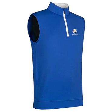 Glenmuir Gents Dunnet Official Ryder Cup 2027 Lightweight Performance Slipover Ascot Blue - White