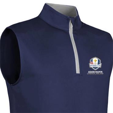 Glenmuir Gents Dunnet Official Ryder Cup 2027 Lightweight Performance Slipover Navy Light Grey