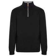 Proquip Gents Mistral Zip Neck Cotton Wind Jersey Top Black
