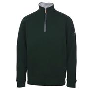 Proquip Gents Mistral Zip Neck Cotton Wind Jersey Top Bottle Green