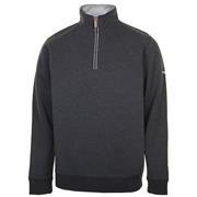 Proquip Gents Mistral Zip Neck Cotton Wind Jersey Top Charcoal