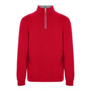 Proquip Gents Mistral Zip Neck Cotton Wind Jersey Top Red