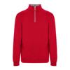 Proquip Gents Mistral Zip Neck Cotton Wind Jersey Top Red
