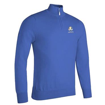 Glenmuir Gents Devon Ryder Cup 27 1/4 Zip Sweater Tahiti