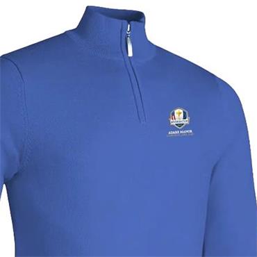 Glenmuir Gents Devon Ryder Cup 27 1/4 Zip Sweater Tahiti