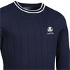 Glenmuir Gents Ratho Official Ryder Cup 2027 Crew Cotton Lightweight Sweater Navy - White